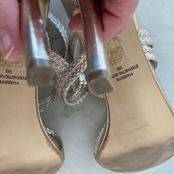 Town Shoes Champagne Metallic Stilleto, 9 - Picture 8 of 14